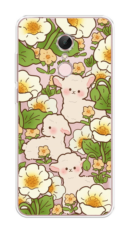 

Чехол на Xiaomi Redmi 5 "Овечки в цветах", Зеленый;бежевый, 33050-1