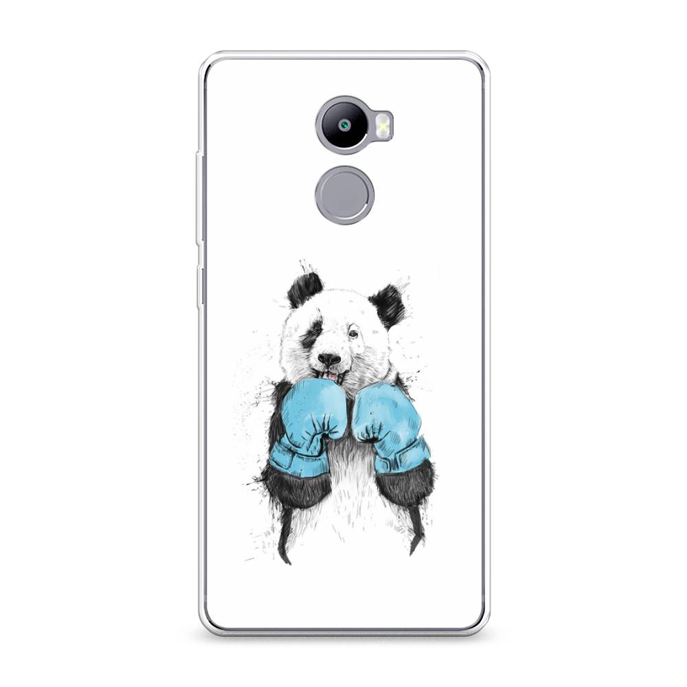 

Чехол на Xiaomi Redmi 4 "Панда боксер", Голубой;белый;серый, 31150-1