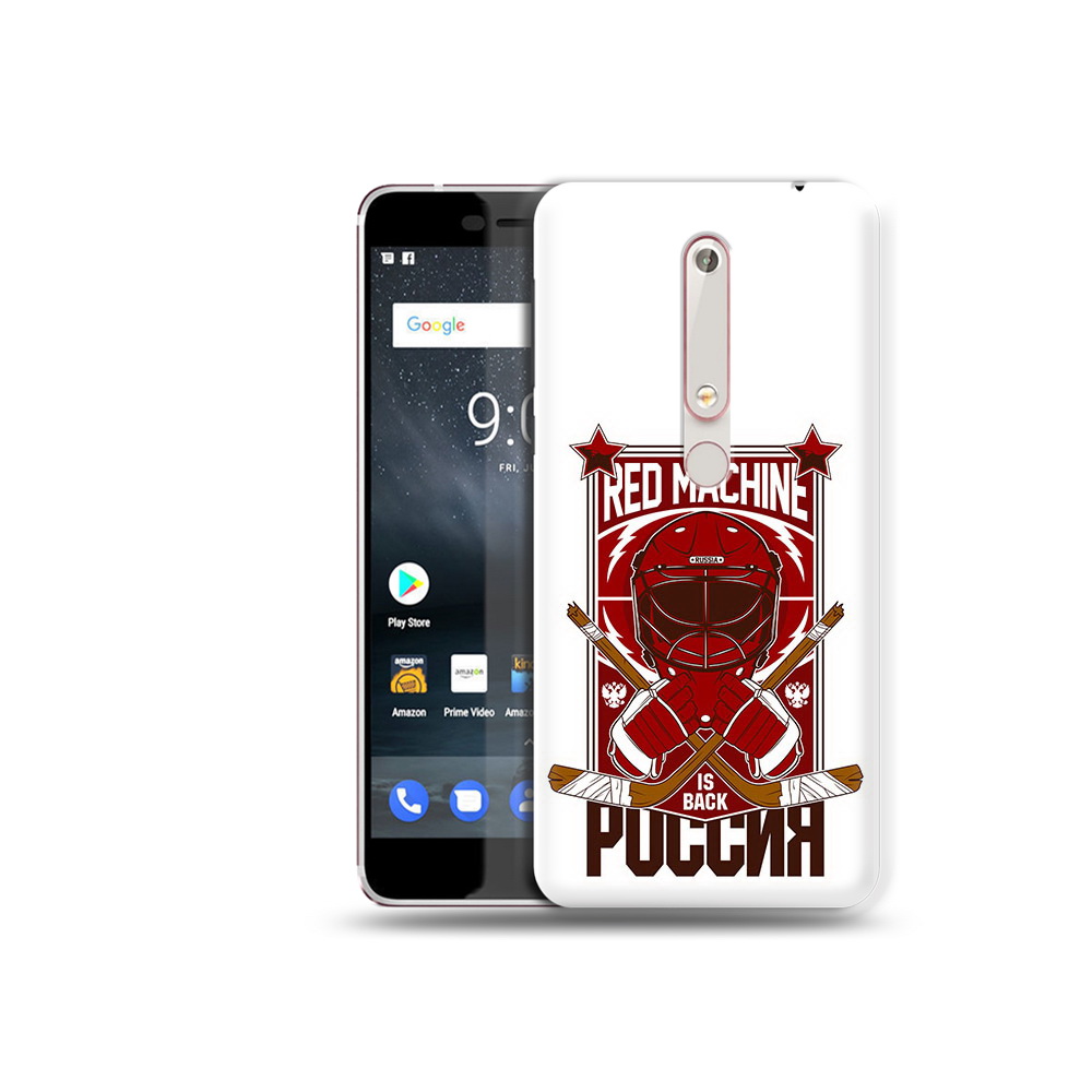 

Чехол MyPads Tocco для Nokia 6 хоккей россия, Прозрачный, Tocco
