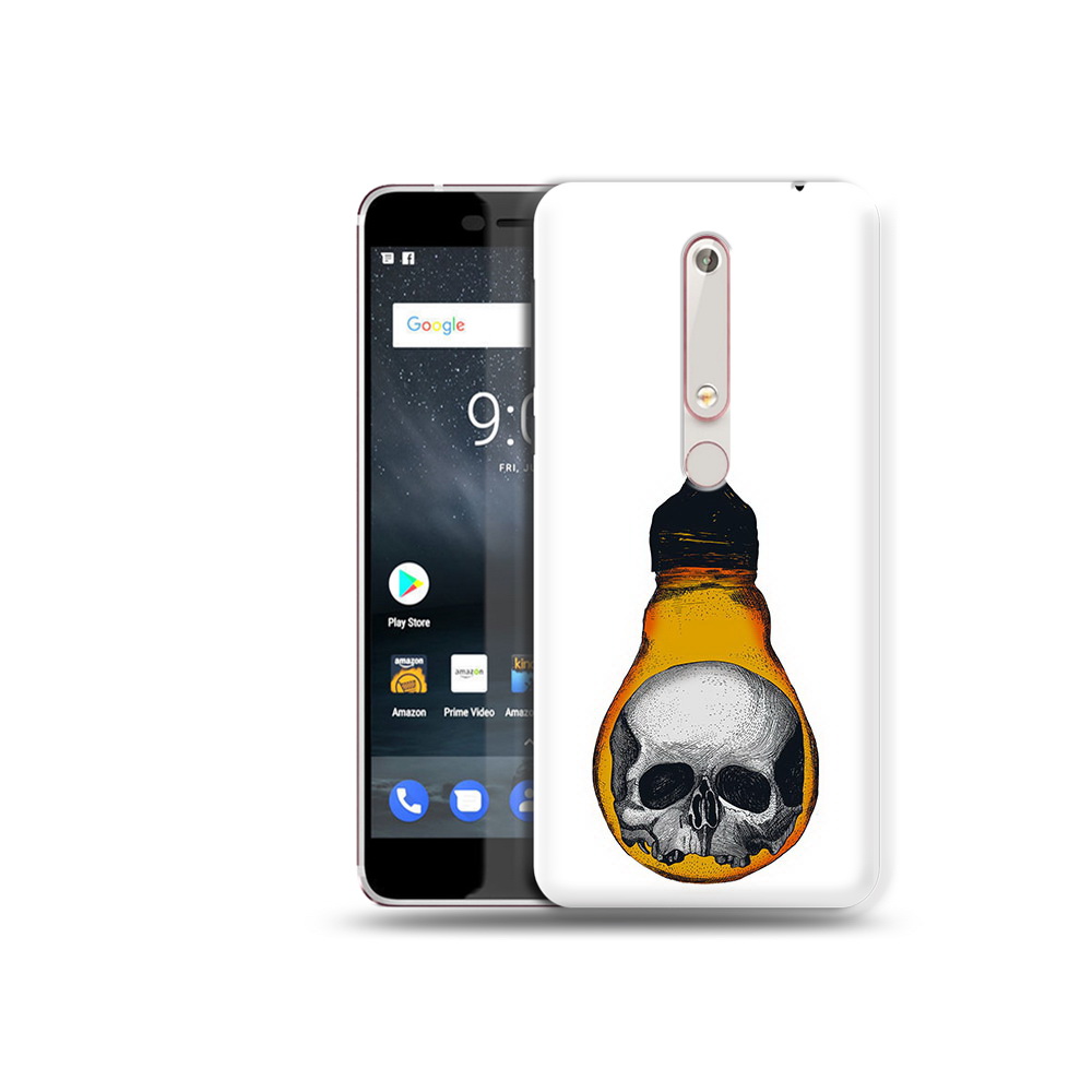 

Чехол MyPads Tocco для Nokia 6 череп в лампочке, Прозрачный, Tocco