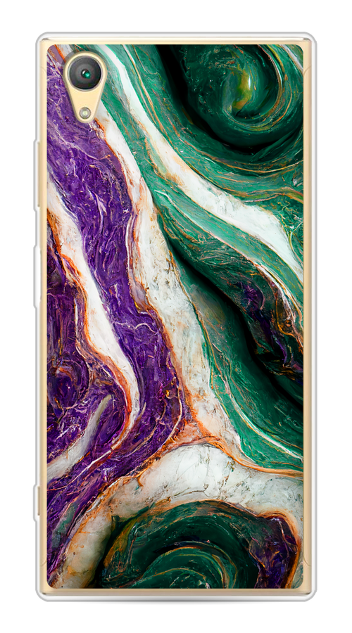 

Чехол на Sony Xperia XA1 plus "Фиолетово-зеленый мрамор", Зеленый;фиолетовый, 53050-1