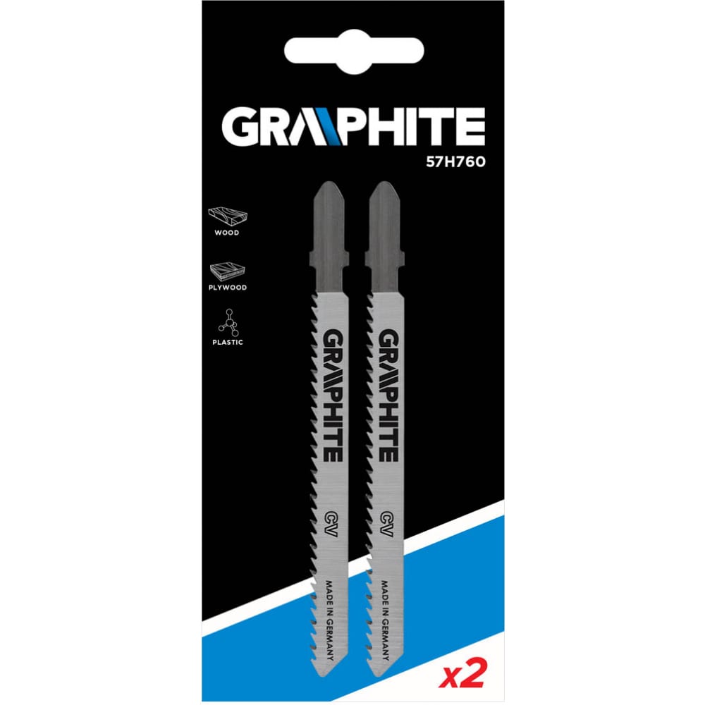 

Полотно (2 шт; 10TPI; хвостовик T) для электролобзика GRAPHITE 57H760