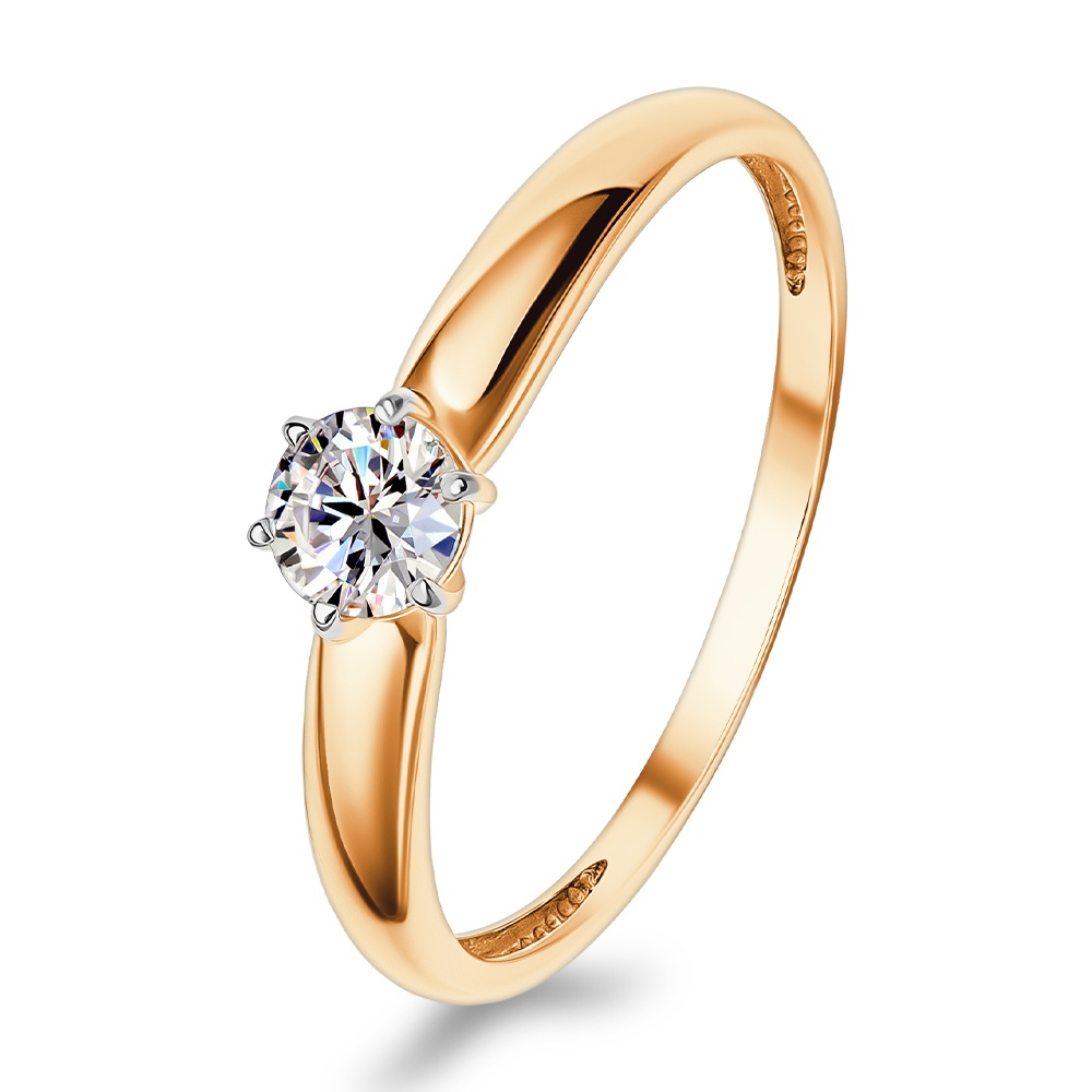 

Кольцо помолвочное из золота р.  585Gold 301012418, фианит, 301012418