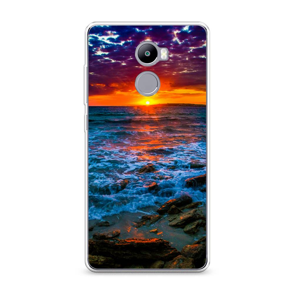 

Чехол на Xiaomi Redmi 4 "Закат 1", Оранжевый;синий, 31150-2