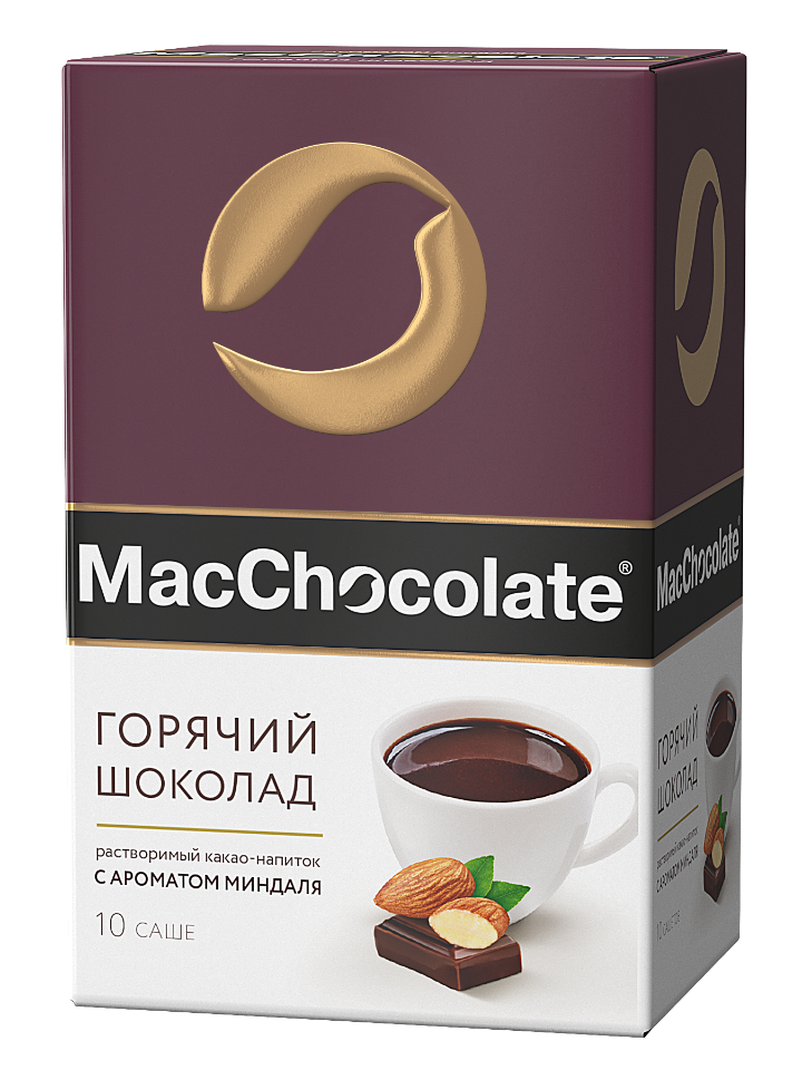 фото Какао-напиток растворимый c ароматом миндаля macchocolate 20г*10