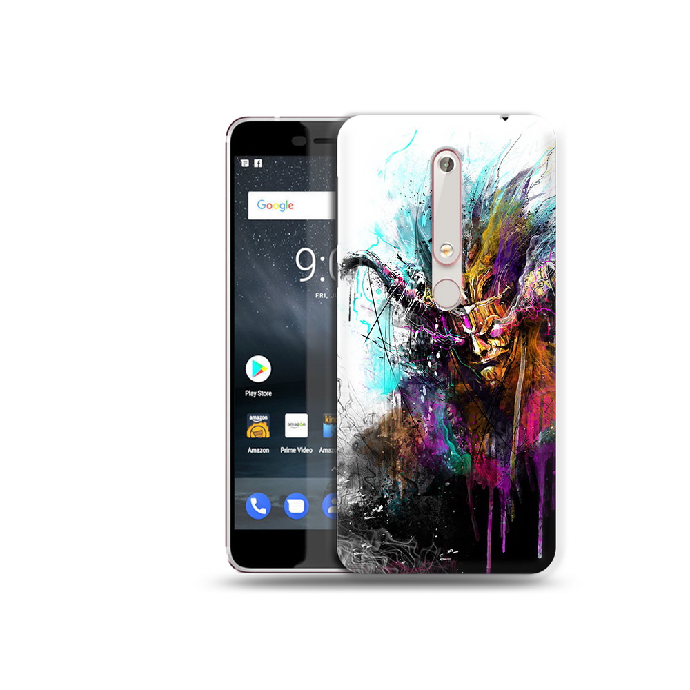 

Чехол MyPads Tocco для Nokia 6 яркий дьявол, Прозрачный, Tocco