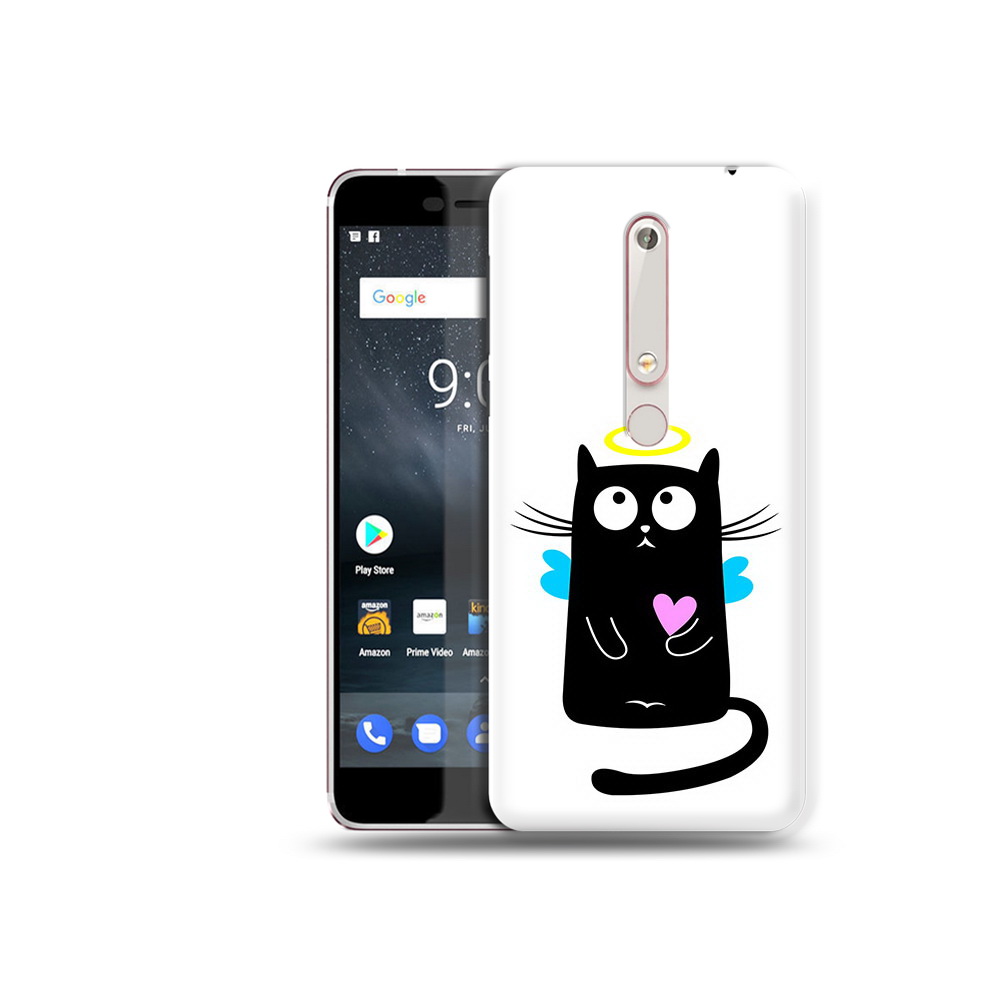

Чехол MyPads Tocco для Nokia 6 Кот ангелок, Прозрачный, Tocco