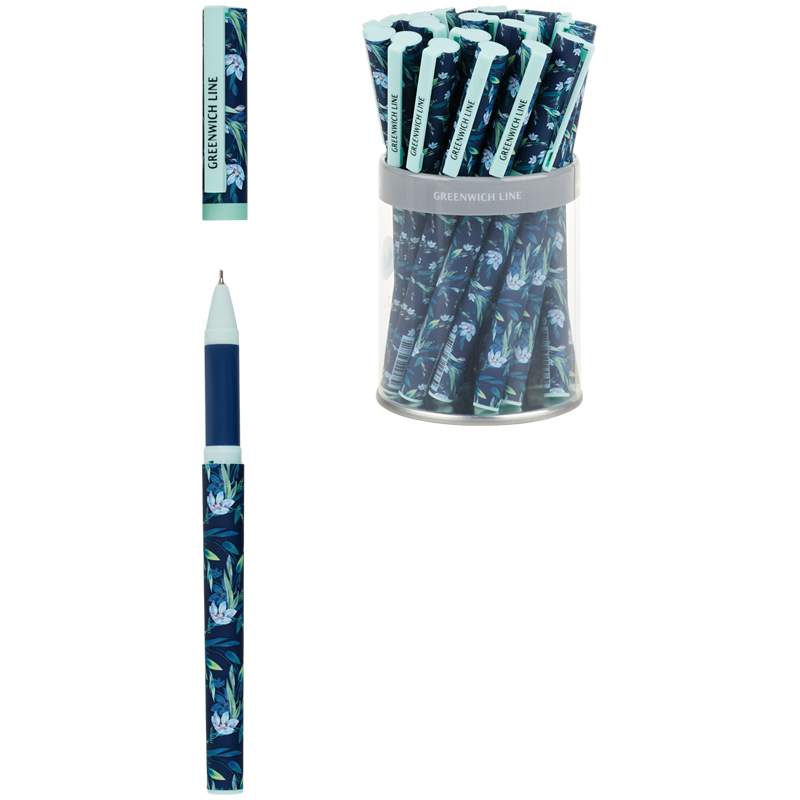 

Ручка шариковая Greenwich Line "Blue flowers" 309324, синяя, 0.7 мм, 24 штуки