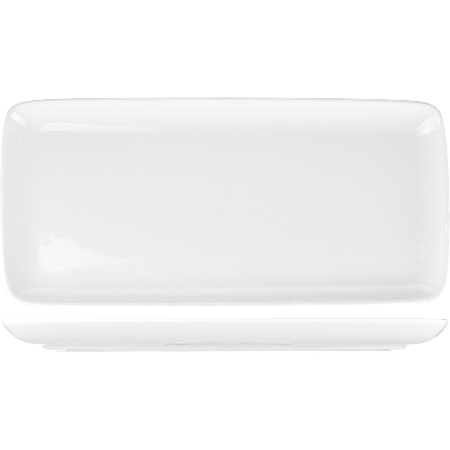 

Блюдо фарфоровое прямоугольное Dudson 352х165х25мм, Белый