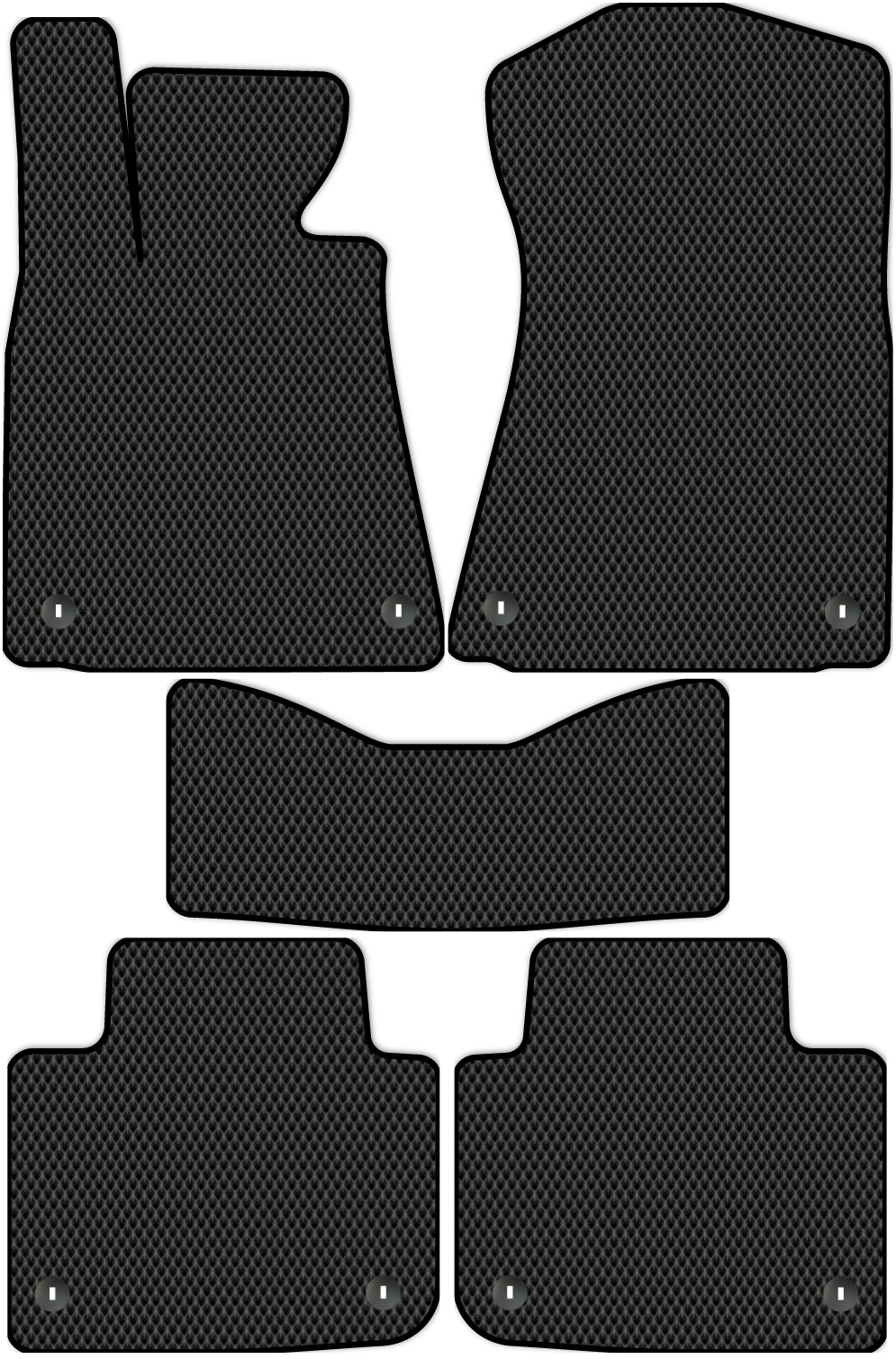 

Коврики ЭВА в салон для Lexus GS350 4 2011 - 2020, 5 шт. черный, 3216-S5YLT-H