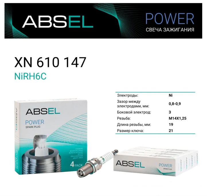 

Свеча зажигания NiRH6C 1шт