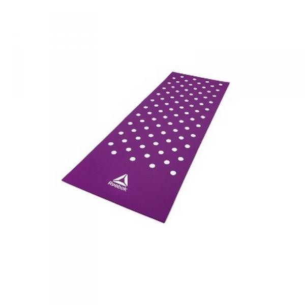 фото Reebok тренировочный коврик (фитнес-мат) пурпурный reebok белые пятна, арт. ramt-12235pl
