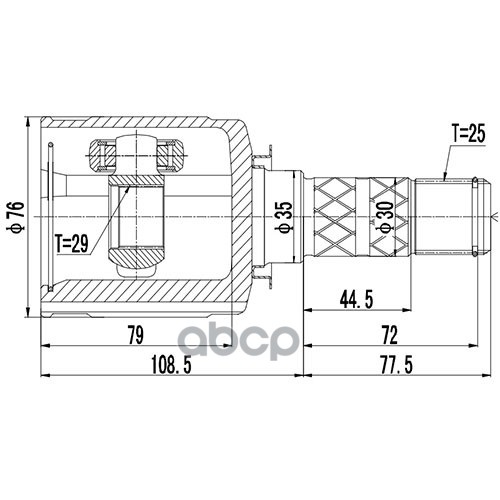 

ZIKMAR Z88941R Шрус Внутренний 1шт