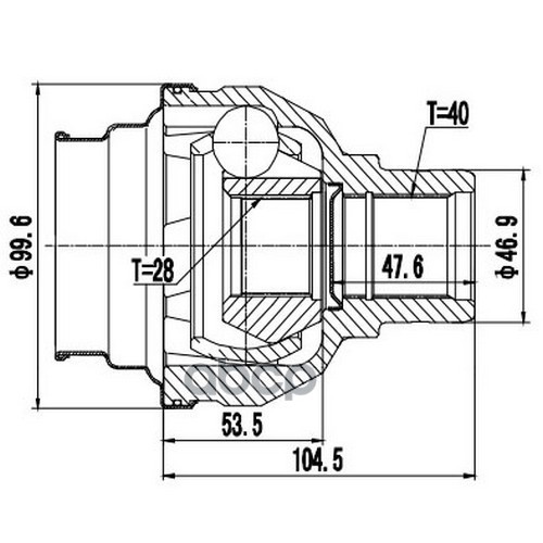 

ZIKMAR Z88977R Шрус Внутренний 1шт