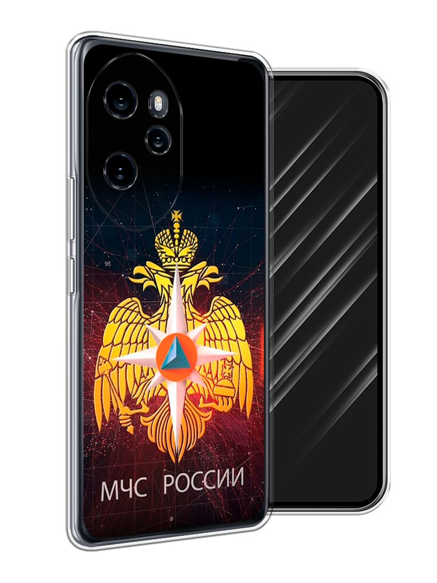 

Чехол Awog на Honor 100 Pro "МЧС России", Черный;желтый;красный, 6122850-1