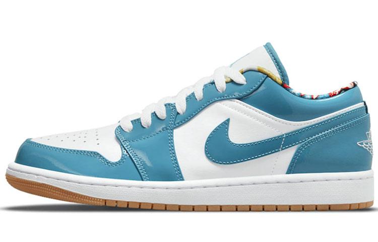 

Кеды унисекс Jordan Air Jordan 1 low se голубые 42.5 EU, Голубой, Air Jordan 1 low se