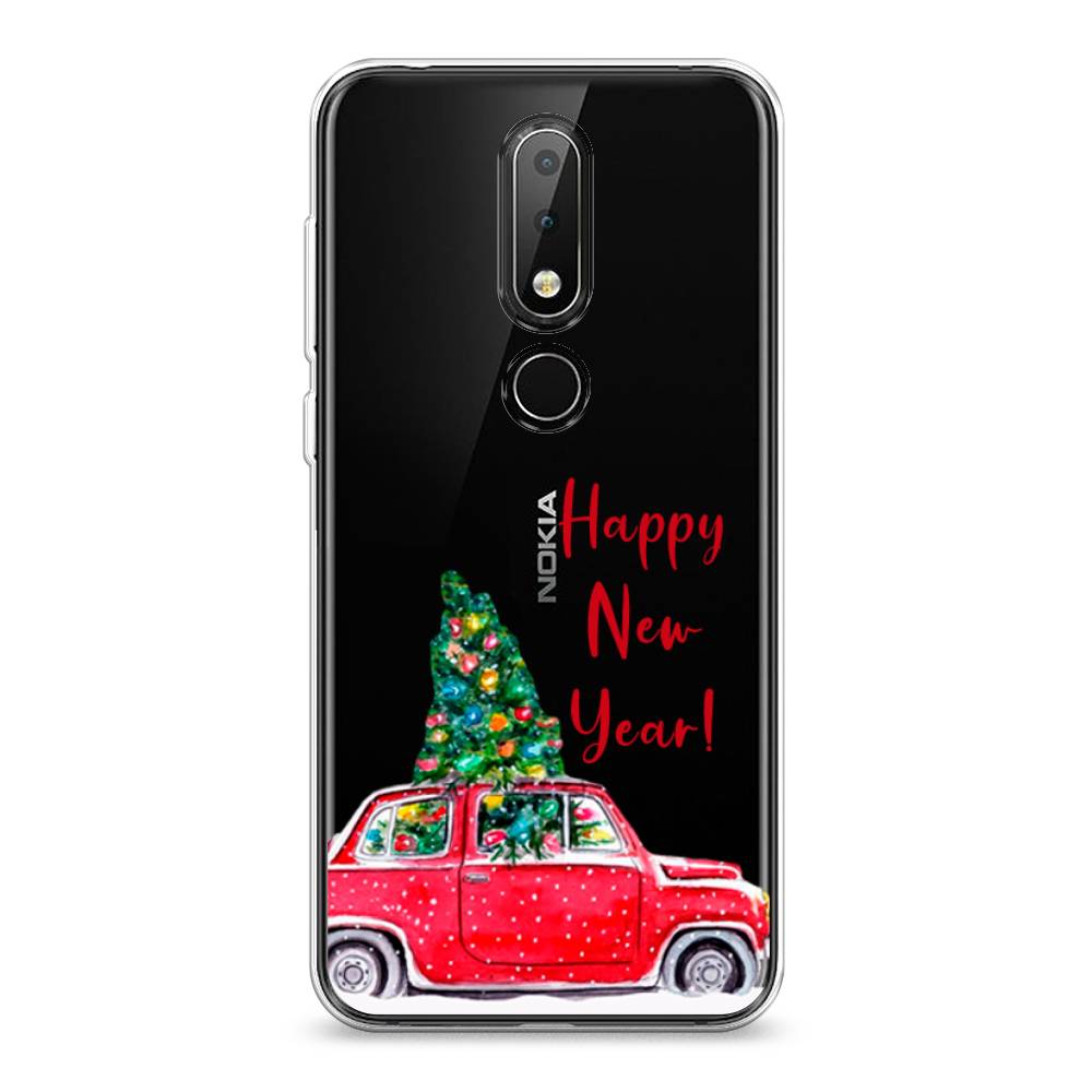 

Чехол на Nokia 6.1 Plus "Happy New Year", Красный;зеленый, 121850-5