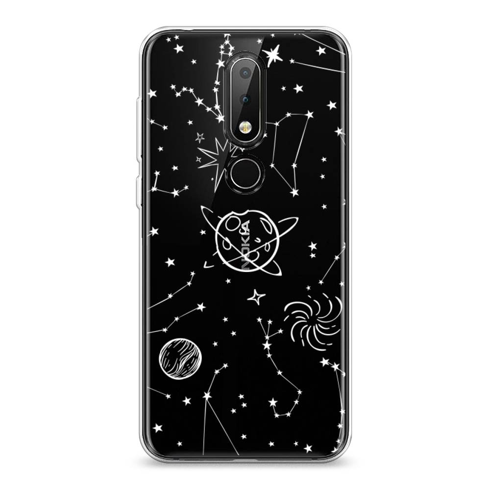 

Чехол на Nokia 6.1 Plus "Планеты в космосе", Белый, 121850-2