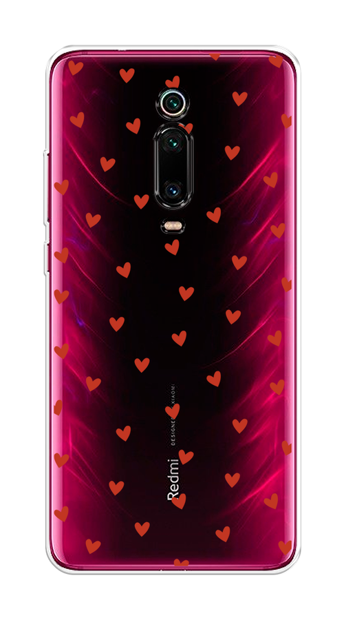 

Чехол на Xiaomi Redmi K20/K20 Pro/Mi 9T/9T Pro "Red hearts", Красный;прозрачный, 35650-1