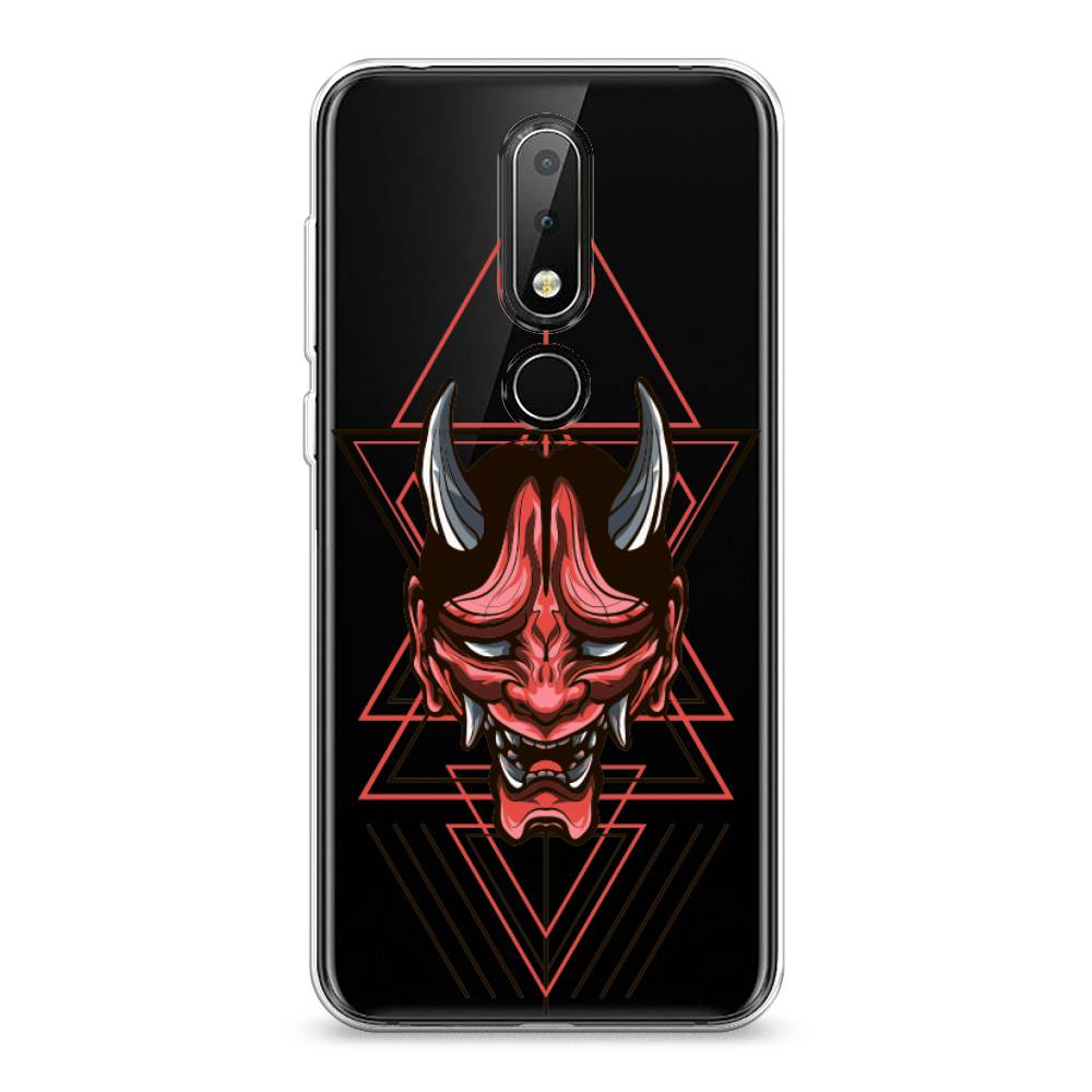 

Чехол на Nokia 6.1 Plus "Hanya Oni mask", Серый;красный;черный, 121850-4
