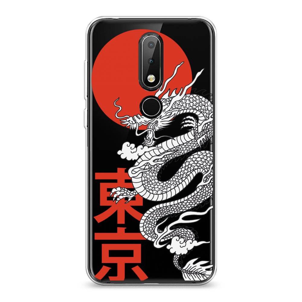 

Чехол на Nokia 6.1 Plus "Китайский дракон", Черный;красный;белый, 121850-1