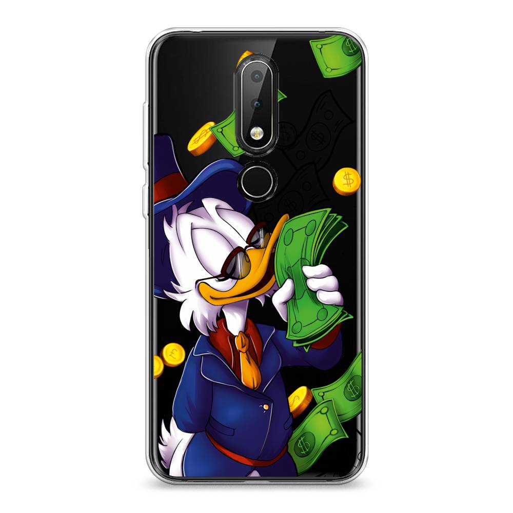

Чехол на Nokia 6.1 Plus "Scrooge McDuck with Money", Синий;зеленый;белый, 121850-6