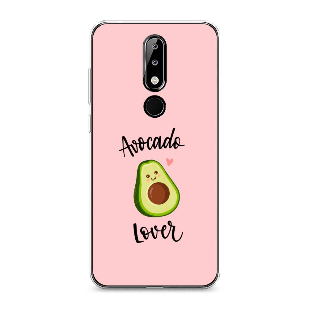 

Чехол на Nokia 5.1 Plus (X5) "Avocado lover", Розовый;зеленый, 121950-6