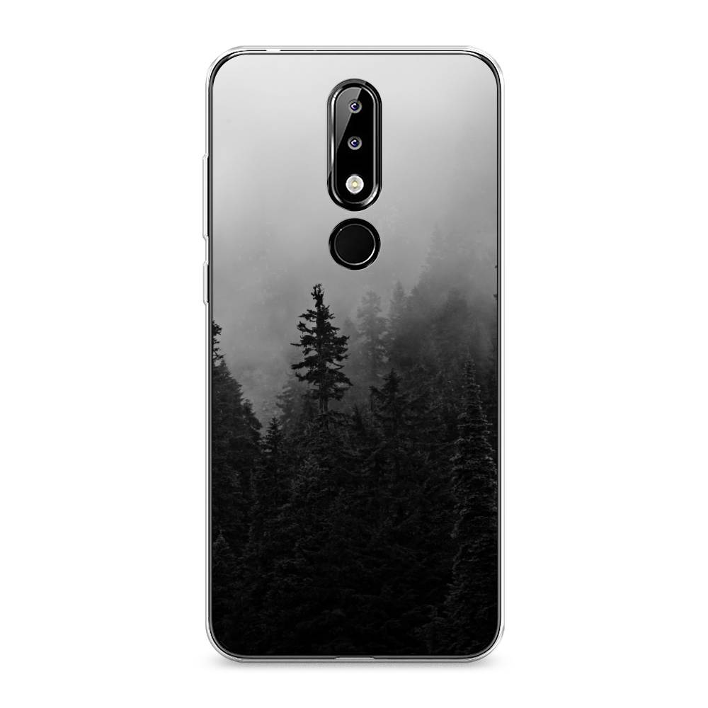 

Чехол на Nokia 5.1 Plus (X5) "Туманный лес", Серый;черный, 121950-2