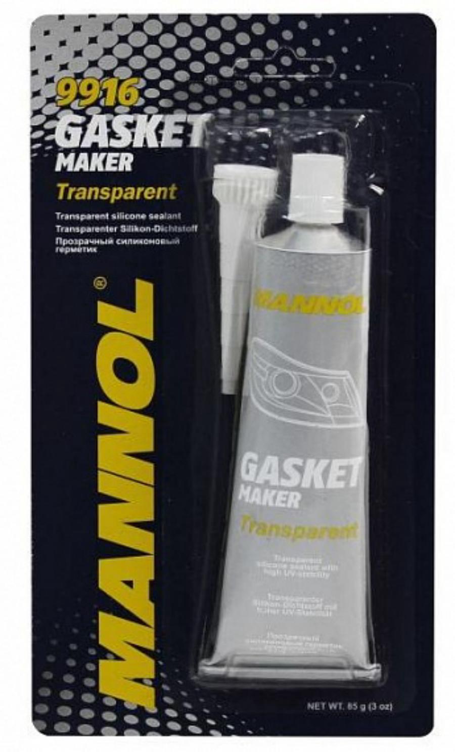 MANNOL 2410 Герметик силиконовый MANNOL 0,085кг 9916 Gasket Maker Transparent (-40 до +180