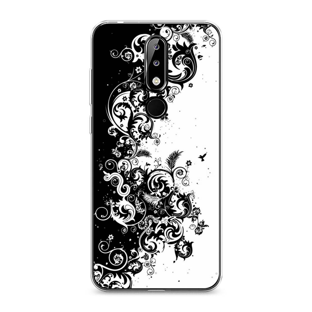 

Чехол на Nokia 5.1 Plus (X5) "Черно белый узор", Белый;черный;серый, 121950-3