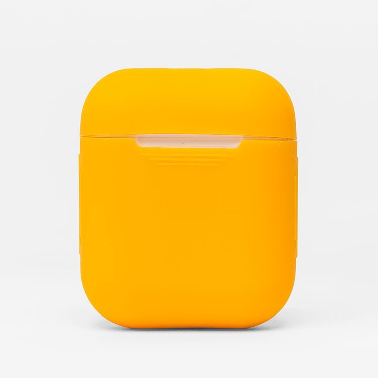 

Чехол для кейса наушников Apple AirPods, AirPods 2 силиконовый тонкий (оранжевый)