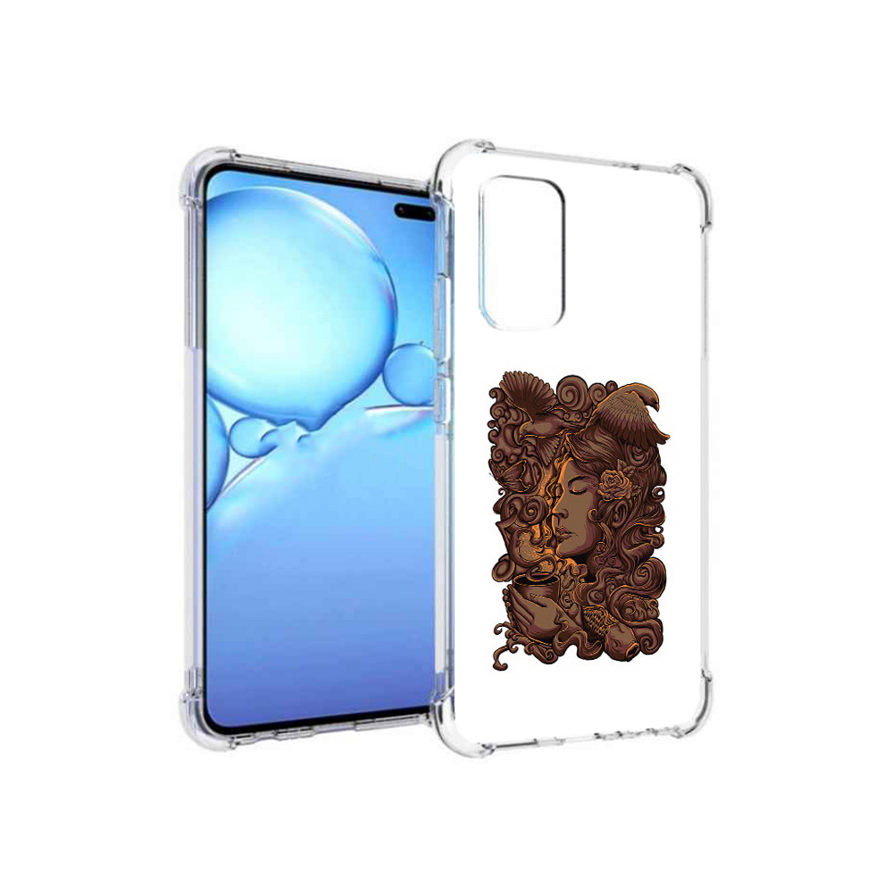 

Чехол MyPads Tocco для Vivo V19 девушка с длинными волосами абстракция (PT147328.392.312), Прозрачный, Tocco