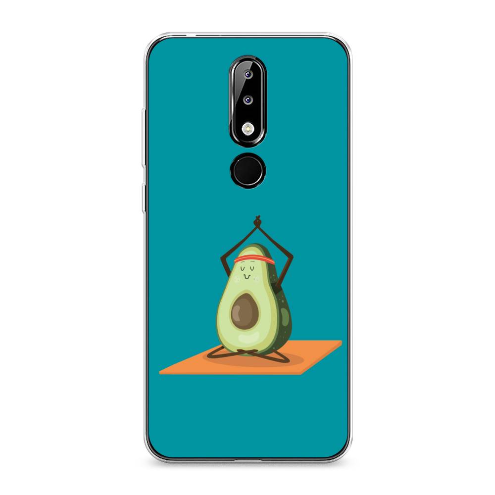 

Чехол на Nokia 5.1 Plus (X5) "Расслабься с авокадо", Голубой, 121950-6