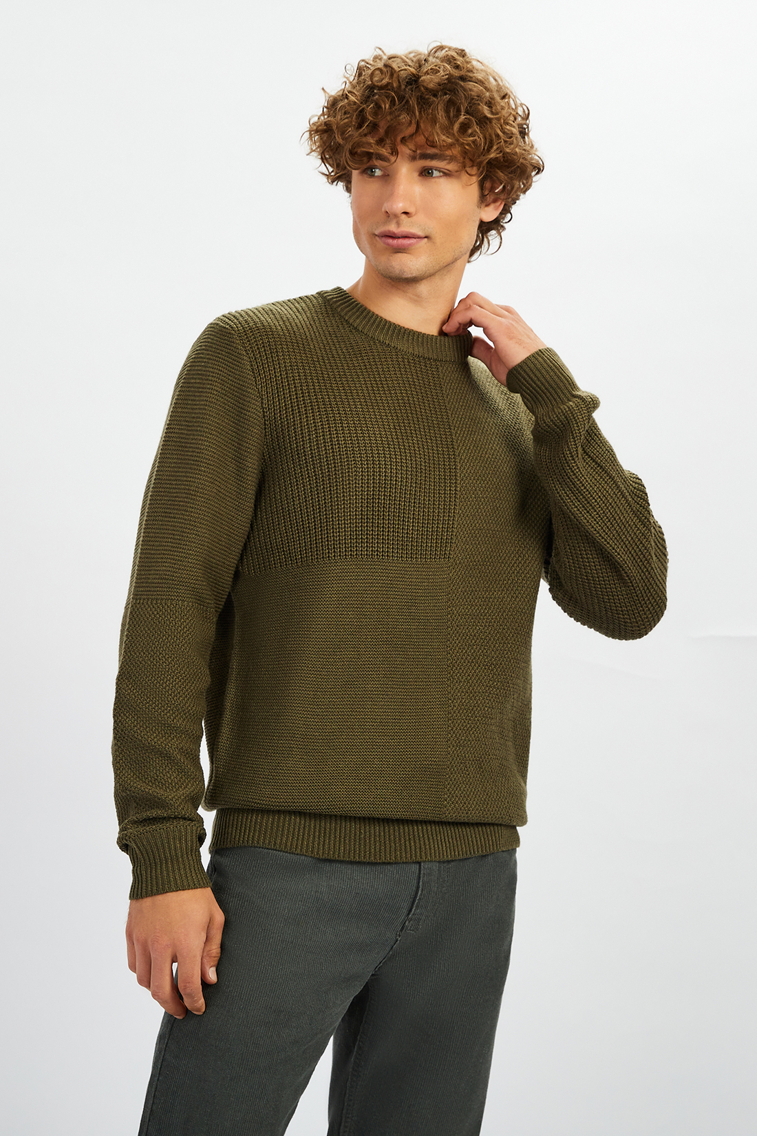 

Джемпер мужской Baon B6322527 зеленый XL, B6322527