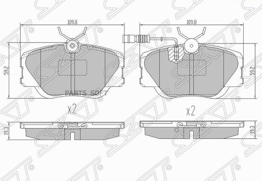 

Колодки Тормозные Перед Mercedes W201/W124/C124 Sat арт. ST-A0004209920