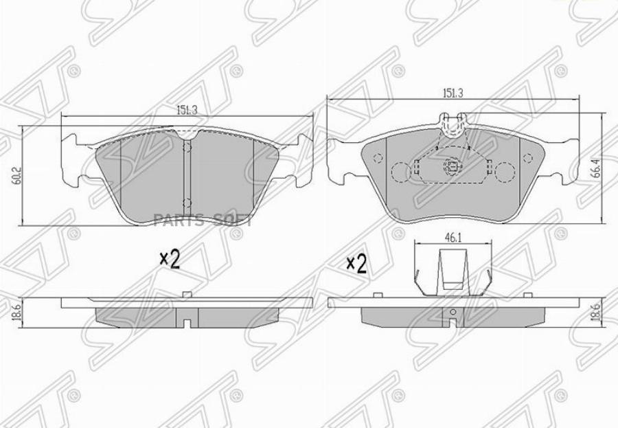 

Колодки Тормозные Перед Mercedes W202/W210 Sat арт. ST-A0024209620