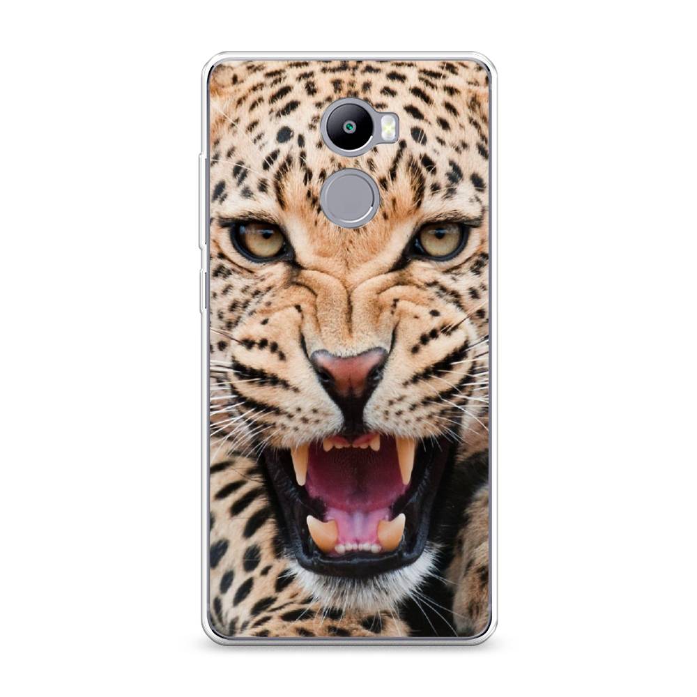 

Чехол на Xiaomi Redmi 4 "Леопард 3d", Бежевый;черный, 31150-6