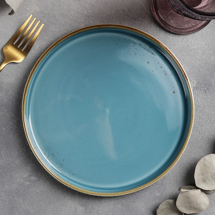 Тарелка с бортиком Magistro «Церера», d=20 см, цвет голубой