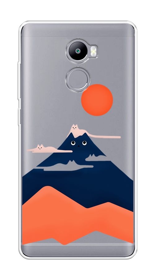 

Чехол на Xiaomi Redmi 4 "Кот-гора", Черный;оранжевый, 31150-4