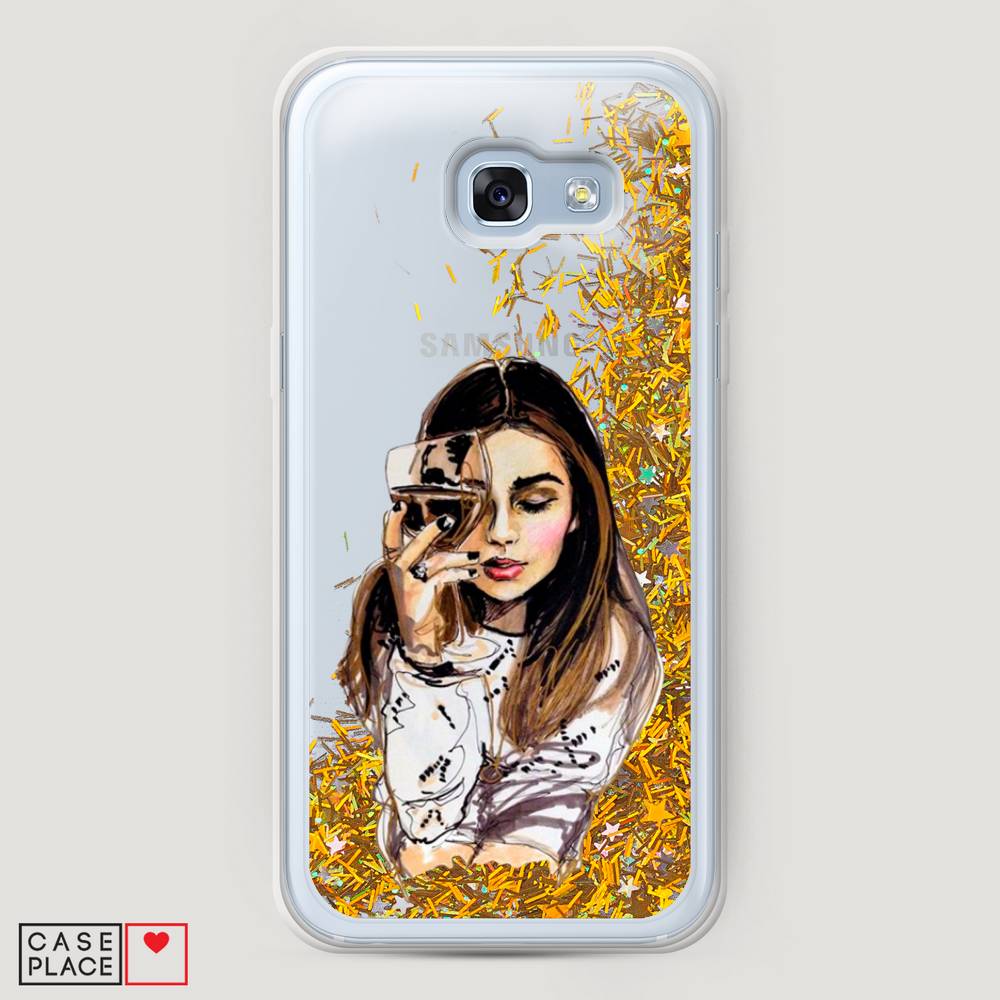 

Чехол Awog на Samsung Galaxy A5 2017 / Самсунг A5 2017 "Девушка с бокалом", 20690-1