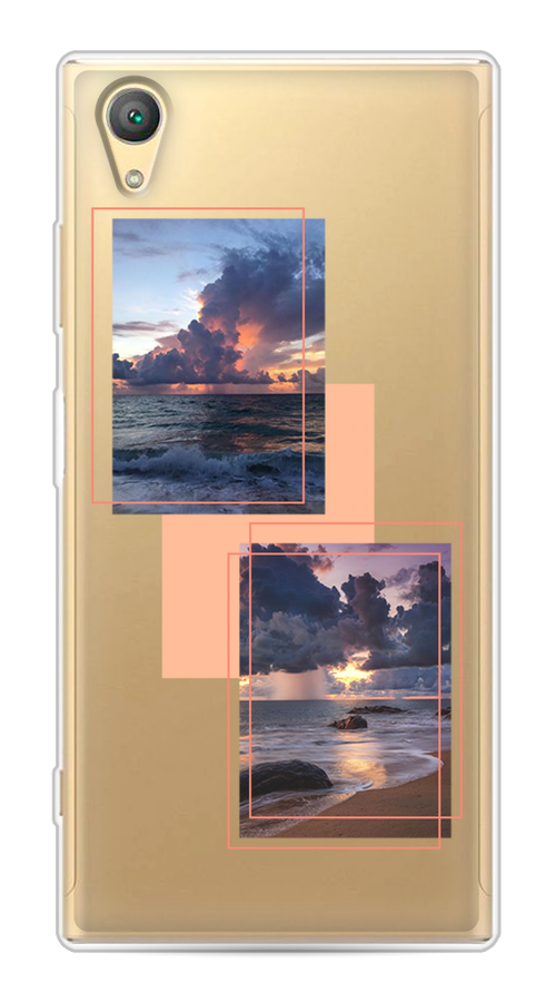 

Чехол на Sony Xperia XA1 plus "Sky collage", Розовый;прозрачный;синий, 53050-1