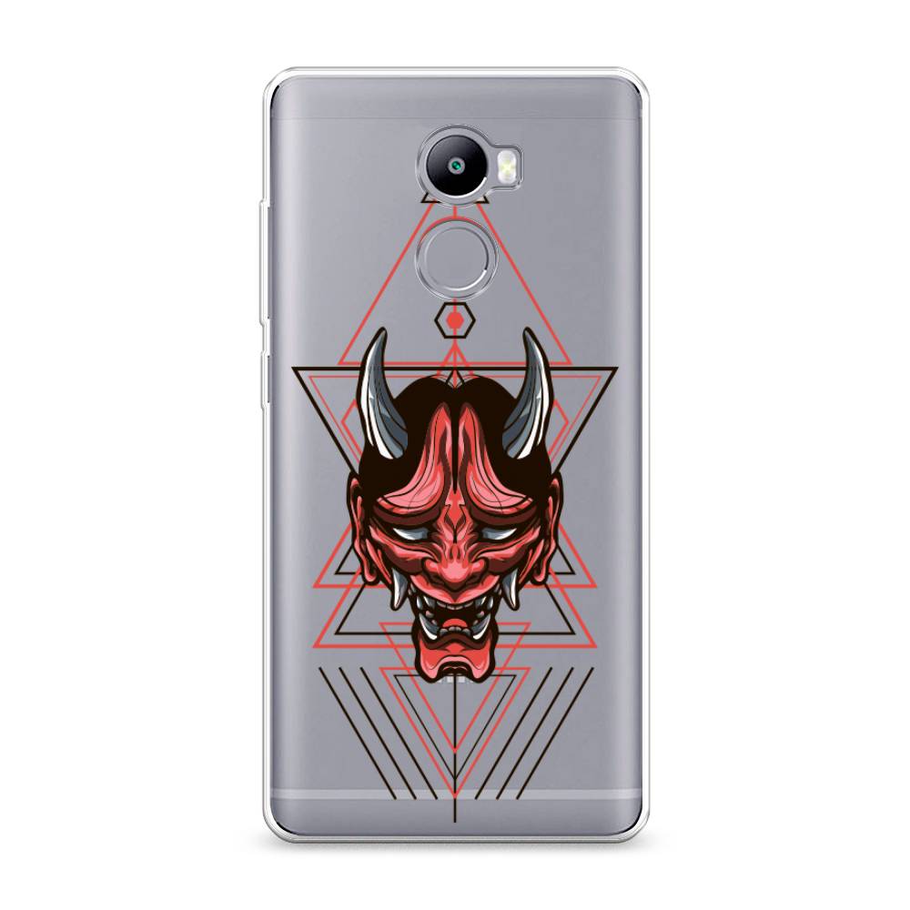 

Чехол на Xiaomi Redmi 4 "Hanya Oni mask", Серый;красный;черный, 31150-4