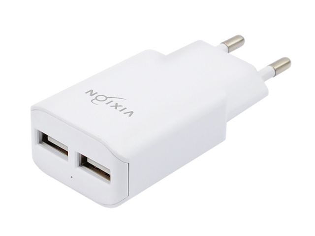 фото Зарядное устройство vixion l2 2xusb 1.2a white gs-00008588