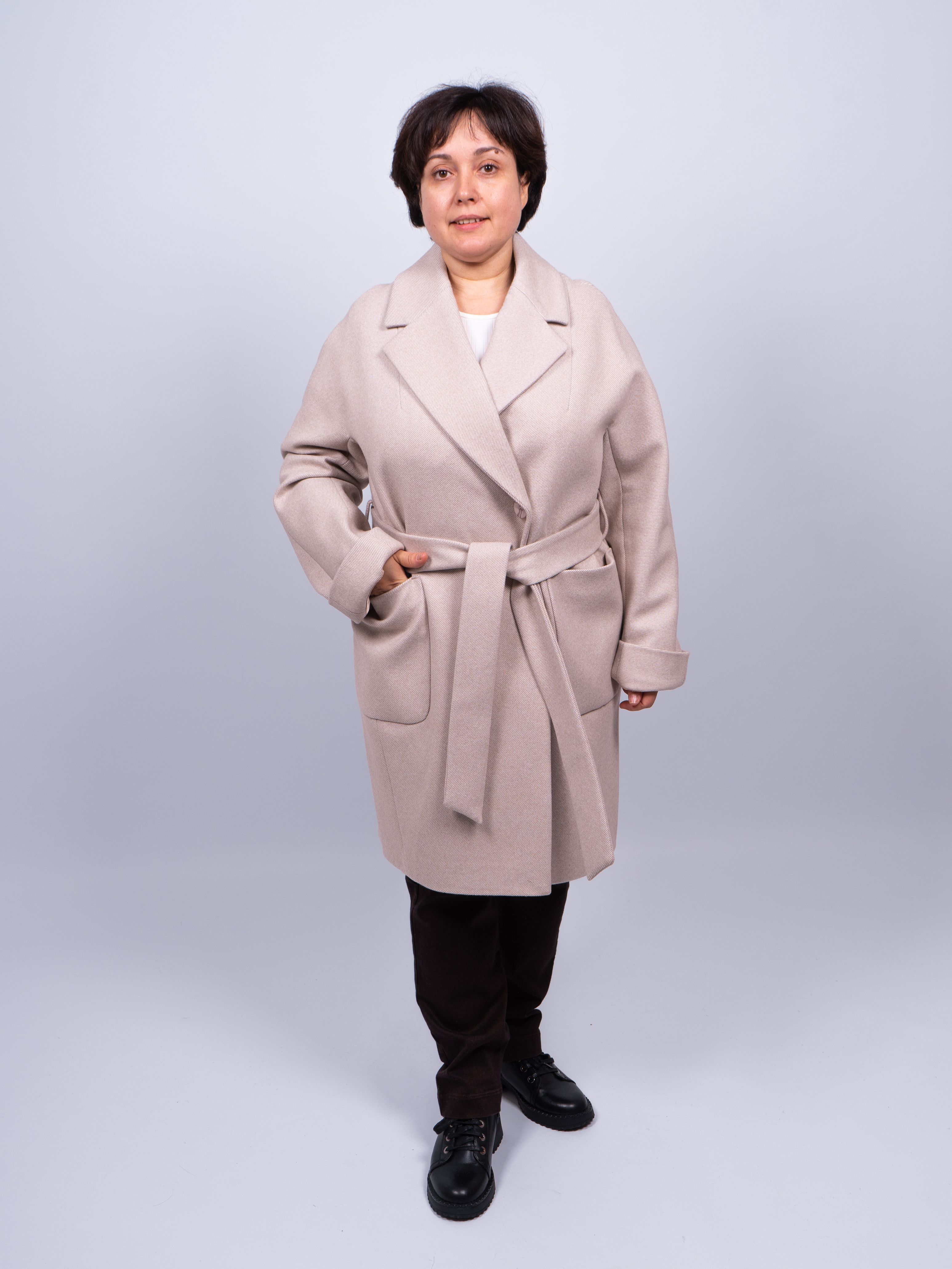 

Пальто женское 365 clothes KR-293B-Рубчик бежевое 56 RU, Бежевый, KR-293B-Рубчик