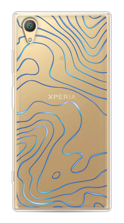 

Чехол на Sony Xperia XA1 plus "Blue lines", Прозрачный;синий, 53050-1