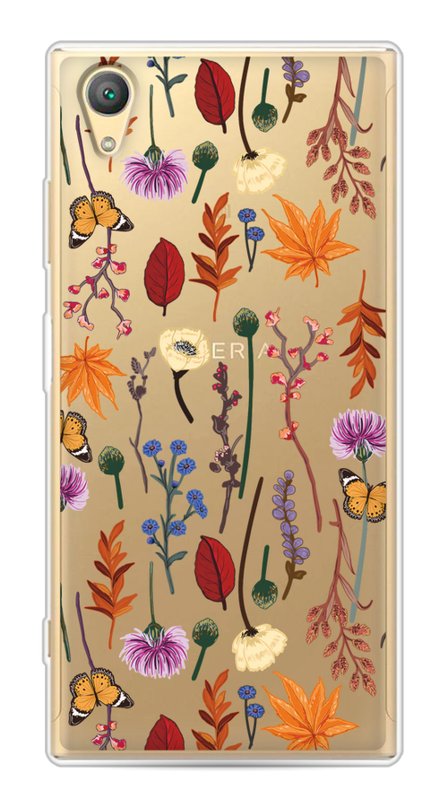 

Чехол на Sony Xperia XA1 plus "Orange Purple flowers", Оранжевый;красный;розовый;желтый;прозрачный, 53050-1