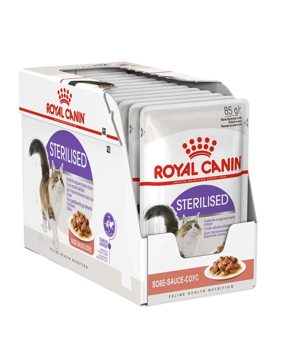 Влажный корм для кошек ROYAL CANIN Sterilised, мясо, 12шт по 85г