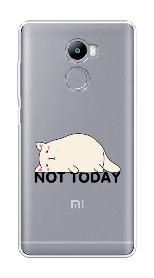 

Чехол на Xiaomi Redmi 4 "Cat not today", Белый;розовый;черный, 31150-1