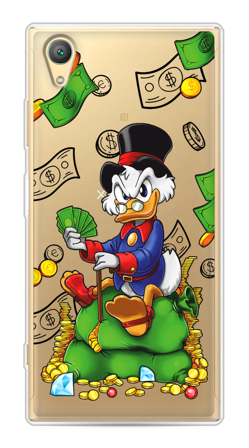

Чехол на Sony Xperia XA1 plus "Scrooge Richness", Черный;синий;зеленый, 53050-1