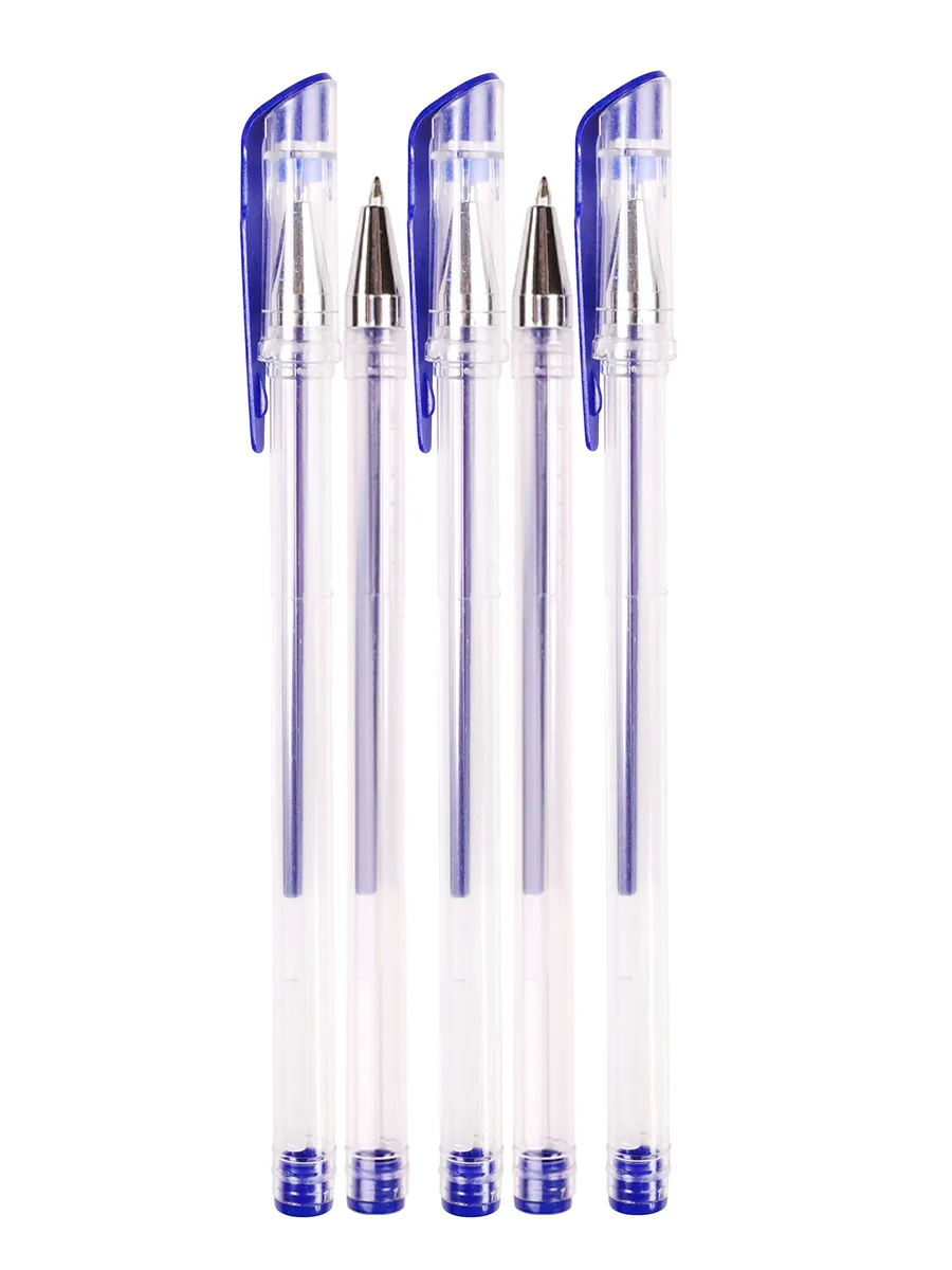 Ручка гелевая Legend РГ-0651 синяя d=0.7, с прозрачным корпусом, 100 штук